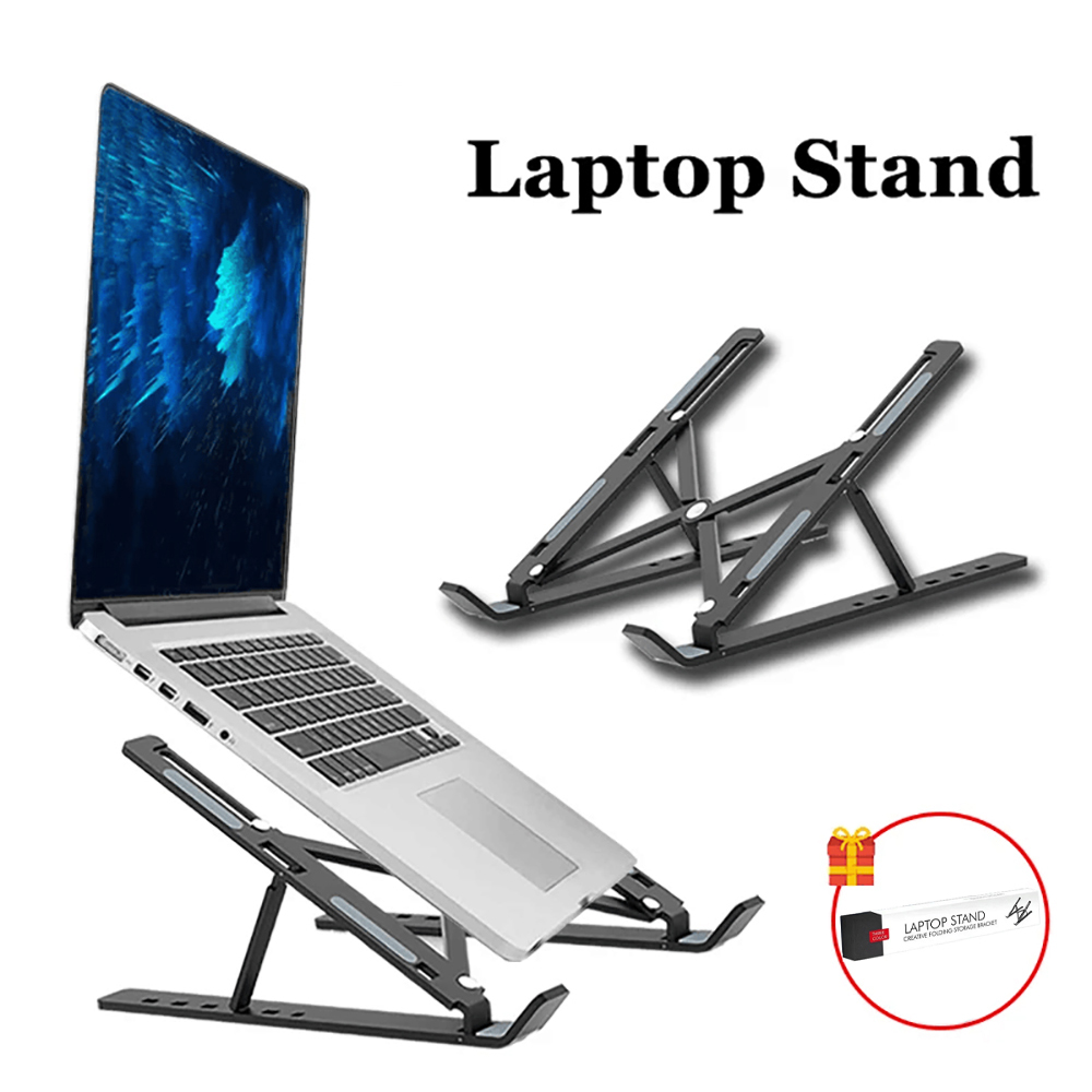 Tablet Reading Accessories - Foldable Laptop Stand Portable Adjustable Notebook