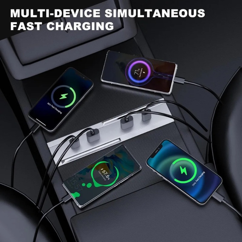 Center Console Car Adapter Mul - огляд і ціна Usb Hub Type C