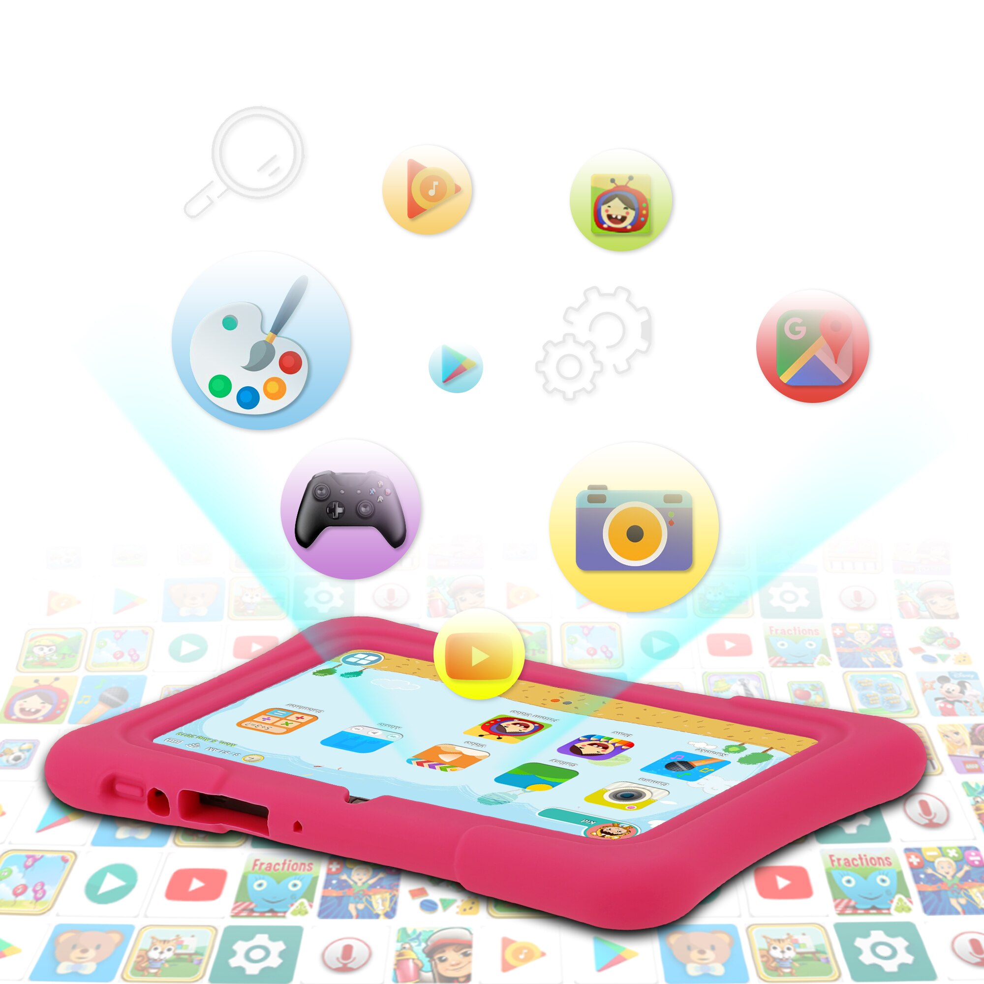 PRITOM 7 Inch Kids Tablet Quad - огляд і ціна Kids Tablet With Accessories
